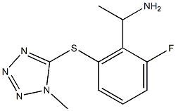 1-{2-fluoro-6-[(1-methyl-1H-1,2,3,4-tetrazol-5-yl)sulfanyl]phenyl}ethan-1-amine 结构式