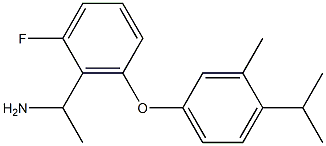 1-{2-fluoro-6-[3-methyl-4-(propan-2-yl)phenoxy]phenyl}ethan-1-amine 结构式