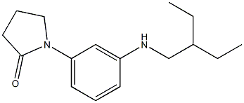 1-{3-[(2-ethylbutyl)amino]phenyl}pyrrolidin-2-one 结构式