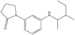 1-{3-[(3-methylpentan-2-yl)amino]phenyl}pyrrolidin-2-one 结构式