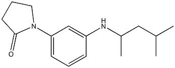 1-{3-[(4-methylpentan-2-yl)amino]phenyl}pyrrolidin-2-one 结构式