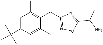 1-{3-[(4-tert-butyl-2,6-dimethylphenyl)methyl]-1,2,4-oxadiazol-5-yl}ethan-1-amine 结构式