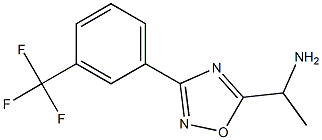 1-{3-[3-(trifluoromethyl)phenyl]-1,2,4-oxadiazol-5-yl}ethan-1-amine 结构式