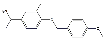 1-{3-fluoro-4-[(4-methoxyphenyl)methoxy]phenyl}ethan-1-amine 结构式