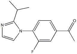 1-{3-fluoro-4-[2-(propan-2-yl)-1H-imidazol-1-yl]phenyl}ethan-1-one 结构式