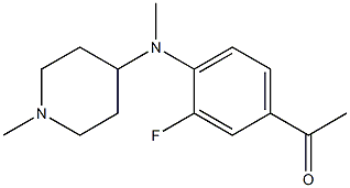 1-{3-fluoro-4-[methyl(1-methylpiperidin-4-yl)amino]phenyl}ethan-1-one 结构式