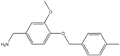 1-{3-methoxy-4-[(4-methylbenzyl)oxy]phenyl}methanamine 结构式