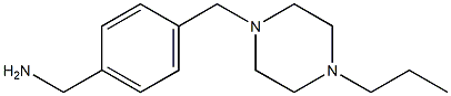 1-{4-[(4-propylpiperazin-1-yl)methyl]phenyl}methanamine 结构式