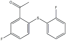 1-{5-fluoro-2-[(2-fluorophenyl)sulfanyl]phenyl}ethan-1-one 结构式