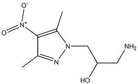 1-amino-3-(3,5-dimethyl-4-nitro-1H-pyrazol-1-yl)propan-2-ol 结构式