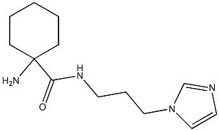 1-amino-N-[3-(1H-imidazol-1-yl)propyl]cyclohexane-1-carboxamide 结构式