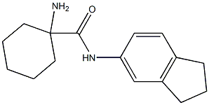 1-amino-N-2,3-dihydro-1H-inden-5-ylcyclohexanecarboxamide 结构式