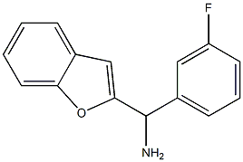 1-benzofuran-2-yl(3-fluorophenyl)methanamine 结构式