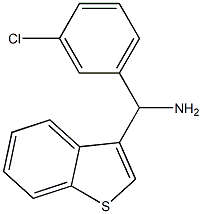 1-benzothiophen-3-yl(3-chlorophenyl)methanamine 结构式