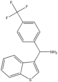 1-benzothiophen-3-yl[4-(trifluoromethyl)phenyl]methanamine 结构式