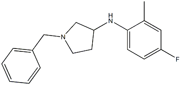 1-benzyl-N-(4-fluoro-2-methylphenyl)pyrrolidin-3-amine 结构式