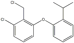 1-chloro-2-(chloromethyl)-3-[2-(propan-2-yl)phenoxy]benzene 结构式