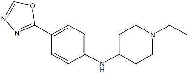 1-ethyl-N-[4-(1,3,4-oxadiazol-2-yl)phenyl]piperidin-4-amine 结构式