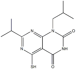 1-isobutyl-7-isopropyl-5-mercaptopyrimido[4,5-d]pyrimidine-2,4(1H,3H)-dione 结构式