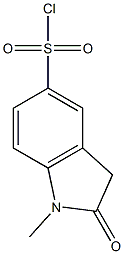 1-methyl-2-oxo-2,3-dihydro-1H-indole-5-sulfonyl chloride 结构式