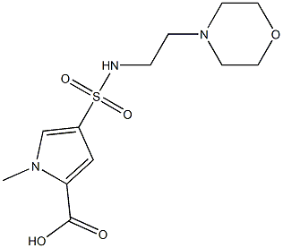 1-methyl-4-{[2-(morpholin-4-yl)ethyl]sulfamoyl}-1H-pyrrole-2-carboxylic acid 结构式