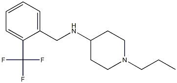 1-propyl-N-{[2-(trifluoromethyl)phenyl]methyl}piperidin-4-amine 结构式