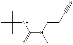 1-tert-butyl-3-(2-cyanoethyl)-3-methylurea 结构式