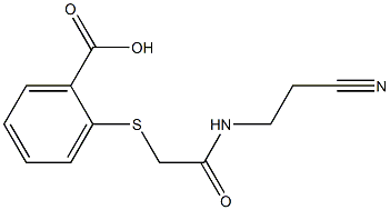 2-({[(2-cyanoethyl)carbamoyl]methyl}sulfanyl)benzoic acid 结构式