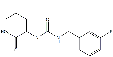 2-({[(3-fluorobenzyl)amino]carbonyl}amino)-4-methylpentanoic acid 结构式