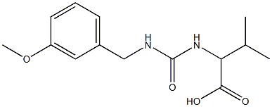 2-({[(3-methoxyphenyl)methyl]carbamoyl}amino)-3-methylbutanoic acid 结构式