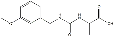 2-({[(3-methoxyphenyl)methyl]carbamoyl}amino)propanoic acid 结构式