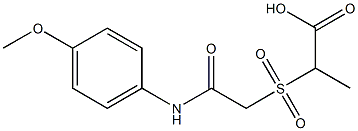 2-({[(4-methoxyphenyl)carbamoyl]methane}sulfonyl)propanoic acid 结构式