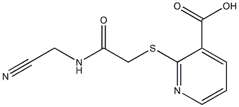 2-({[(cyanomethyl)carbamoyl]methyl}sulfanyl)pyridine-3-carboxylic acid 结构式