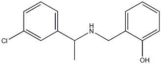 2-({[1-(3-chlorophenyl)ethyl]amino}methyl)phenol 结构式