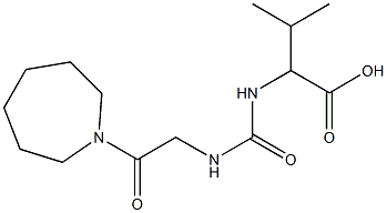 2-({[2-(azepan-1-yl)-2-oxoethyl]carbamoyl}amino)-3-methylbutanoic acid 结构式