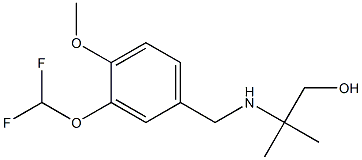 2-({[3-(difluoromethoxy)-4-methoxyphenyl]methyl}amino)-2-methylpropan-1-ol 结构式