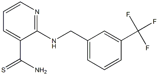 2-({[3-(trifluoromethyl)phenyl]methyl}amino)pyridine-3-carbothioamide 结构式