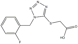 2-({1-[(2-fluorophenyl)methyl]-1H-1,2,3,4-tetrazol-5-yl}sulfanyl)acetic acid 结构式