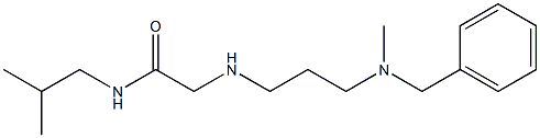 2-({3-[benzyl(methyl)amino]propyl}amino)-N-(2-methylpropyl)acetamide 结构式