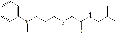 2-({3-[methyl(phenyl)amino]propyl}amino)-N-(2-methylpropyl)acetamide 结构式