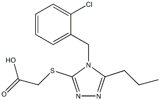 2-({4-[(2-chlorophenyl)methyl]-5-propyl-4H-1,2,4-triazol-3-yl}sulfanyl)acetic acid 结构式