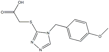 2-({4-[(4-methoxyphenyl)methyl]-4H-1,2,4-triazol-3-yl}sulfanyl)acetic acid 结构式