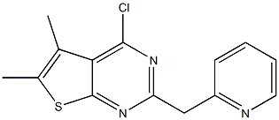 2-({4-chloro-5,6-dimethylthieno[2,3-d]pyrimidin-2-yl}methyl)pyridine 结构式
