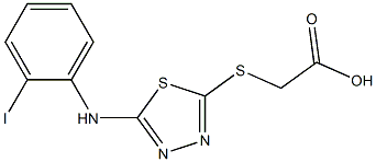 2-({5-[(2-iodophenyl)amino]-1,3,4-thiadiazol-2-yl}sulfanyl)acetic acid 结构式