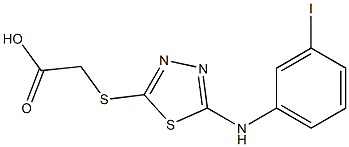 2-({5-[(3-iodophenyl)amino]-1,3,4-thiadiazol-2-yl}sulfanyl)acetic acid 结构式