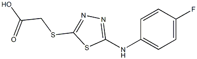 2-({5-[(4-fluorophenyl)amino]-1,3,4-thiadiazol-2-yl}sulfanyl)acetic acid 结构式