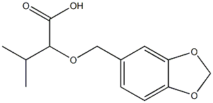 2-(1,3-benzodioxol-5-ylmethoxy)-3-methylbutanoic acid 结构式