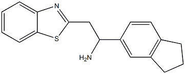 2-(1,3-benzothiazol-2-yl)-1-(2,3-dihydro-1H-inden-5-yl)ethan-1-amine 结构式