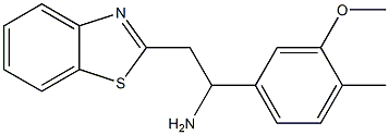 2-(1,3-benzothiazol-2-yl)-1-(3-methoxy-4-methylphenyl)ethan-1-amine 结构式