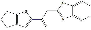 2-(1,3-benzothiazol-2-yl)-1-{4H,5H,6H-cyclopenta[b]thiophen-2-yl}ethan-1-one 结构式